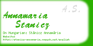 annamaria stanicz business card